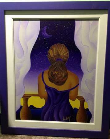 Kino Mistral "Alla finetra"Olio su tela cm 40x50.Autentica e Archivio su foto...