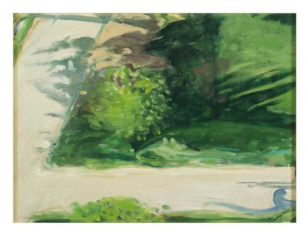 PIERO GUCCIONE Scicli 1935 Piccole ombre dei giardinetti, 1969 Olio su tela...