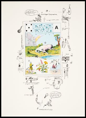 GIANFRANCO BARUCHELLO Livorno 1924 Buck Rogers flying machine, 1974 China e...