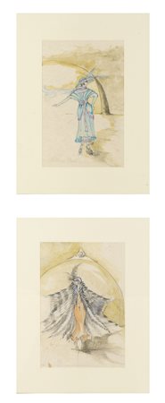 DISEGNI DI MODA DEL XX SECOLO Donna con vestito da sera Donna con vestiro da...