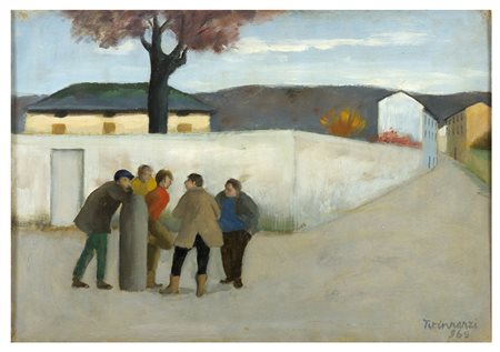 NINO TIRINNANZI Greve in Chianti, 1923 - Firenze 2002 Senza titolo, 1969 Olio...