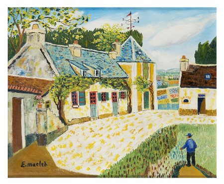 ELISEE MACLET Lyons-en-Santerre 1881 - 1962 Paesaggio della fattoria Angot,...