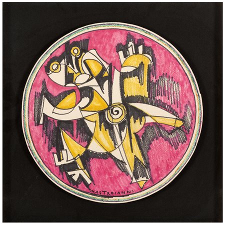 UMBERTO MASTROIANNI (Fontana Liri 1910 - Marino 1998 Senza titolo Pennarelli...