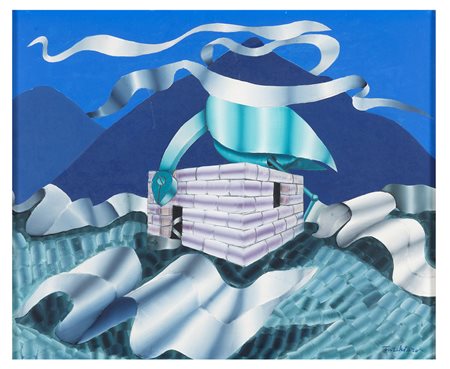 ALDO TURCHIARO Celico, 1929 Il monte gemma, 1971 Olio su tela cm 50 x 60...