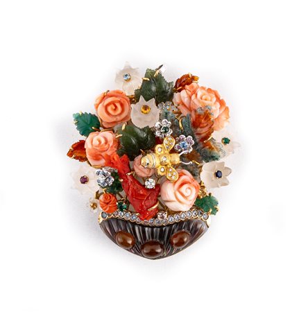 Santagostino, spilla pendente, collezione Bouquet, anni '90