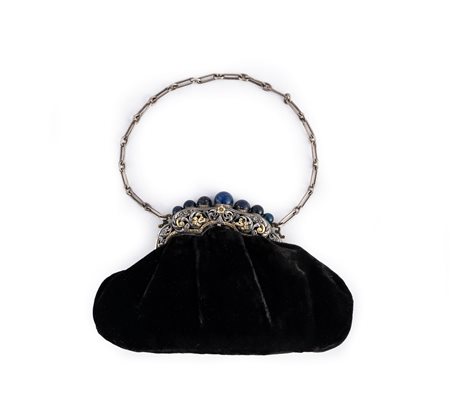 Buccellati, borsetta da sera in argento e lapislazzuli, 1930 ca