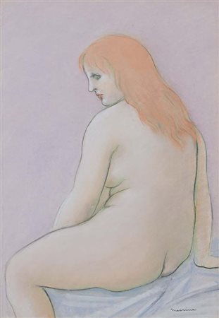 Francesco Messina (Linguaglossa 1900 - Milano 1995) Nudo di donna seduta...