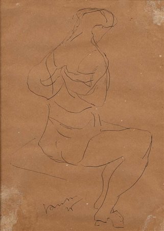 Lucio Fontana (Rosario Argentina 1899 - Varese 1968) Figura Femminile 1946...