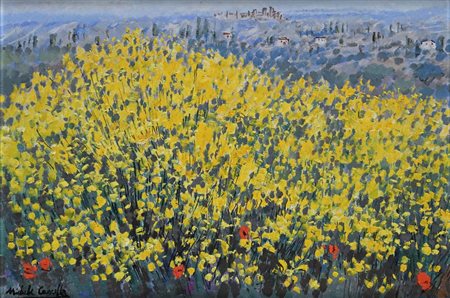 Michele Cascella (Ortona 1892 - Milano 1989) Ginestre di S. Gimignano Firma...