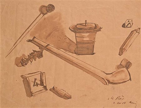 Filippo De Pisis (Ferrara 1896 - Milano 1956) Natura morta 1927 Firma, data e...