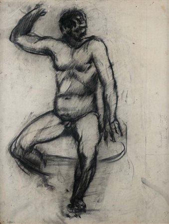 Marino Marini (Pistoia 1901 - Viareggio 1980) Nudo di uomo 1927/1928 Firma...