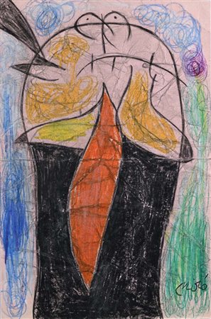 Joan Mirò (Barcellona 1893 - Palma di Maiorca 1983) Femme 1976 Firma in basso...