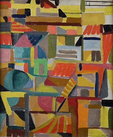 Ugo Attardi (Genova 1923 - Roma 2006) Composizione Astratta 1947 Firma e data...