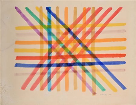 Piero Dorazio (Roma 1927 - Perugia 2005) Senza titolo 1965 Firma e data in...