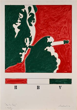 Sergio Lombardo (Roma 1939 - ) Mao Tse Tung 1964 Firma, titolo, dedica e data...