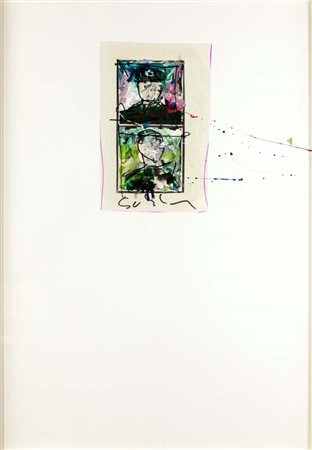 Mario Schifano (Homs 1934 - Roma 1998) Due ritratti 1978 Firma "Schifano" sul...