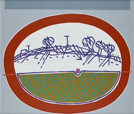 Concetto Pozzati (Vo' 1935 - Bologna 2017) Impossibile paesaggio dal...