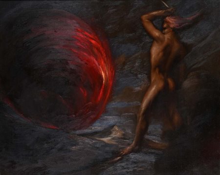 Omar Galliani (Montecchio 1954 - ) Fendente 1984 Firma, data e titolo al...