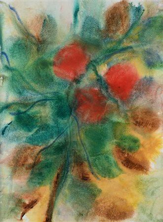 Giancarlo Limoni (Roma 1947 - Roma 2025) Fiori Rossi Tempera su carta cm...