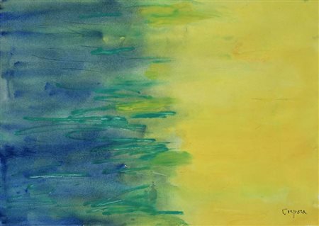 Antonio Corpora (Tunisi 1909 - Roma 2004) Mare e deserto 2001 Firma in basso...