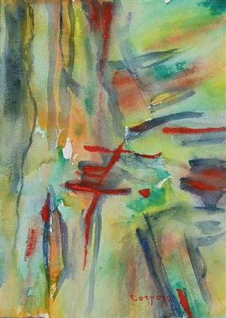 Antonio Corpora (Tunisi 1909 - Roma 2004) Corrida 1998 Firma in basso a...