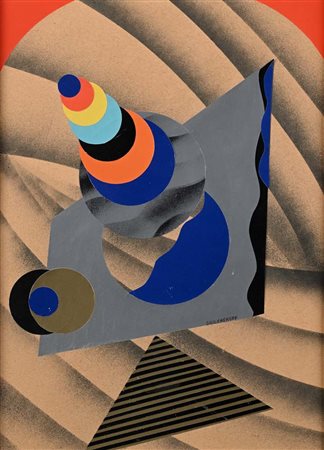 Nicolay Diulgheroff (Kyustendil 1901 - Torino 1982) Composizione Firma in...