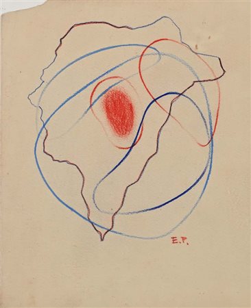 Enrico Prampolini (Modena 1894 - Roma 1956) Composizione astratta Firma in...