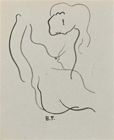 Enrico Prampolini (Modena 1894 - Roma 1956) Nudo di donna Firmato in...