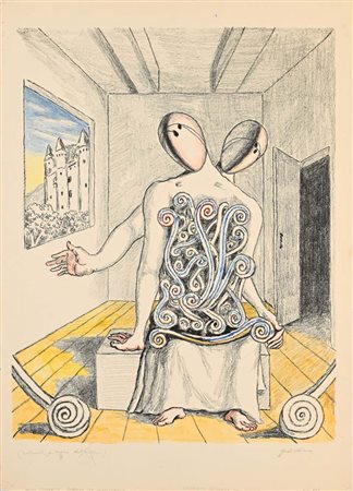 Giorgio De Chirico (Volo 1888 - Roma 1978) Gli amici orientali Firma e...