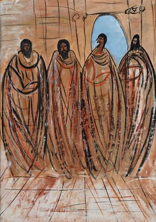 Luigi Spazzapan (Gradisca Di Isonzo 1889 - Torino 1958) Quattro figure Al...