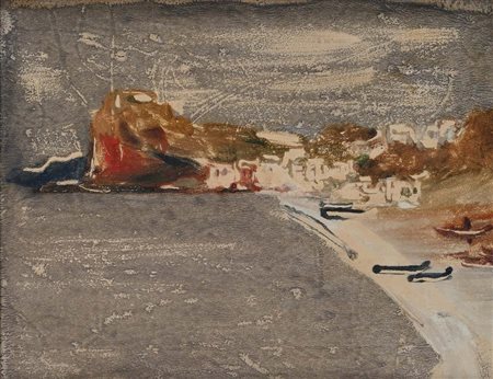 Carlo Quaglia (Terni 1903 - Roma 1970) Paesaggio marino Anni '50 Firma in...