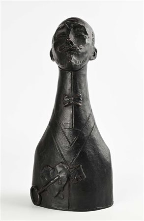 Scultore del XX secolo Ritratto di Gabriele d'Annunzio con cuore trafitto...