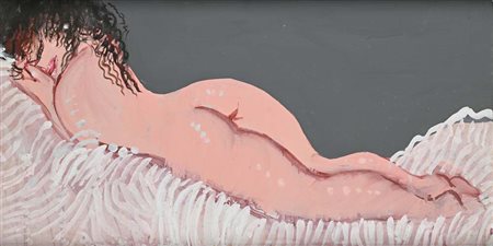 Edolo Masci (1938 - 2008) Nudo di donna Olio su tela cm 30x60 - in cornice cm...