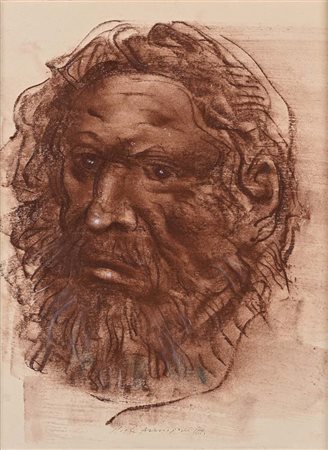 Pietro Annigoni (Milano 1910 - Firenze 1988) Ritratto di uomo Firma in basso...