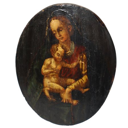 Madonna con bambino, Ovale.