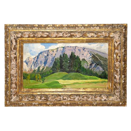 Rocco Lentini (Palermo 17/10/1858 - Venezia 20/10/1943)  - Paesaggio di montagna, 1921