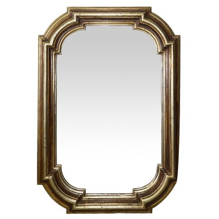 Specchiera con cornice dorata