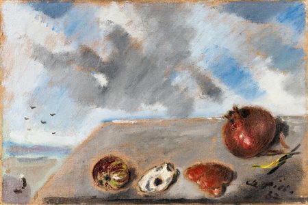 Filippo De Pisis 1896 Ferrara-1956 Milano Natura morta marina, 1932 olio su...