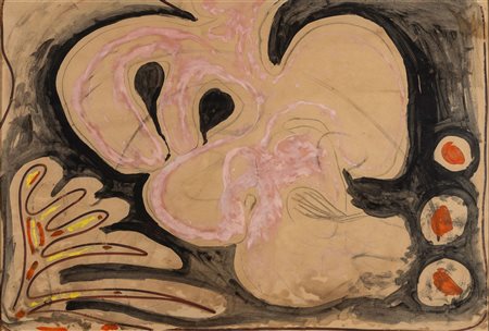 Parmeggiani Tancredi 1927 Feltre-1964 Roma Senza titolo, 1953 tempera su...