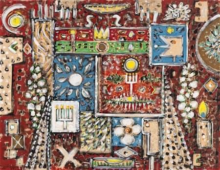 Philipp Martin 1927 Cork (IR)-2014 Sydney Senza titolo, 1962 tempera su tela...