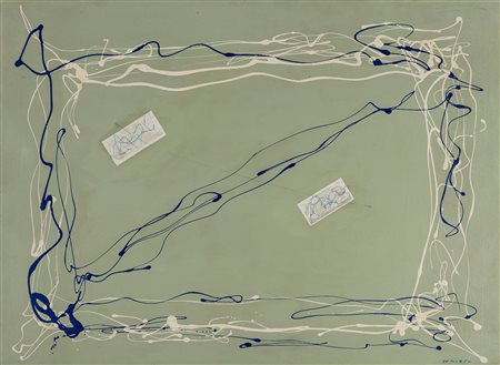 Giulio Turcato 1912 Mantova-1995 Roma La bancarotta tecnica mista e collage...