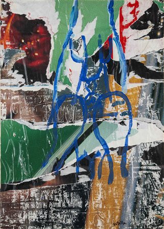 Mimmo Rotella 1918 Catanzaro-2006 Milano Privacy, 1992 decollage su tela...