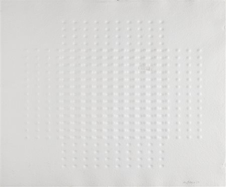 Enrico Castellani 1930 Castelmassa (RO)-2017 Viterbo Senza titolo, 1997 carta...