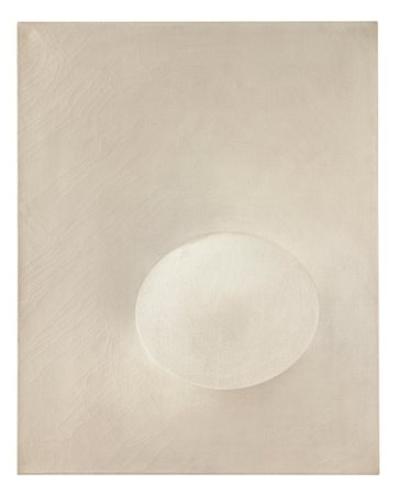 Turi Simeti 1929 Alcamo-2021 Milano Un ovale bianco, 1972 acrilico su tela...