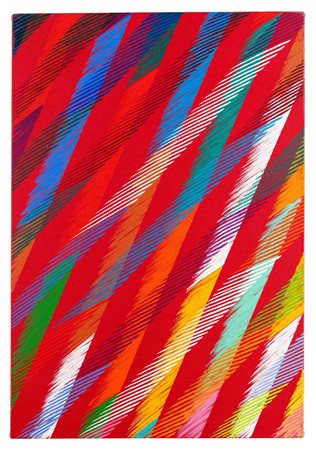 Piero Dorazio 1927 Roma-2005 Perugia Wig Wam Rosso II, 1991 olio su tela...