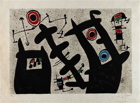 Joan Mirò 1893 Barcellona-1983 Palma di Maiorca Le Lézard aux plumes d'or,...