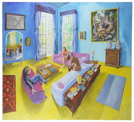 Alessandro Bazan Nascita: 1966 Palermo News from the sofa, 1996 olio su tela...