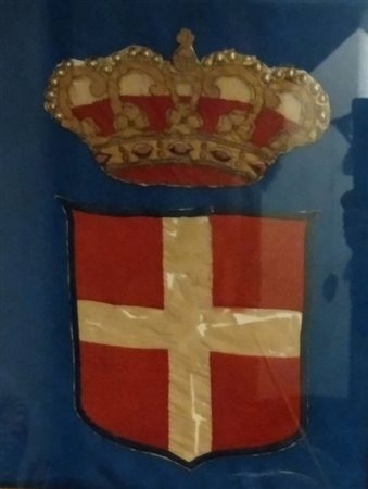  
Frammento di bandiera fine XIX sec.
 63x53 cm