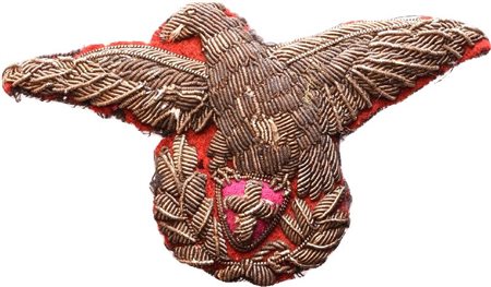  
Fregio da berretto m. 1903 da comandante della Guardia Regia primo quarto XX sec.
 60x110 mm