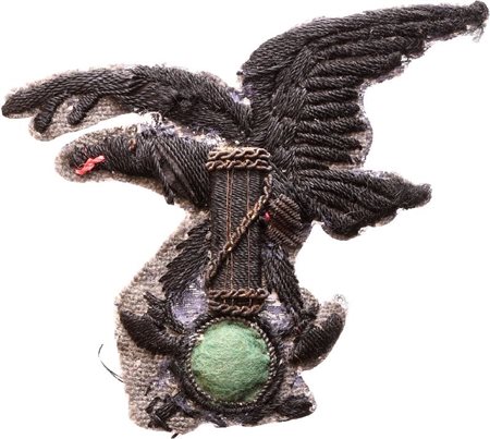  
Fregio da copricapo per un milite della  MVSN Forestale 
 70x100 mm